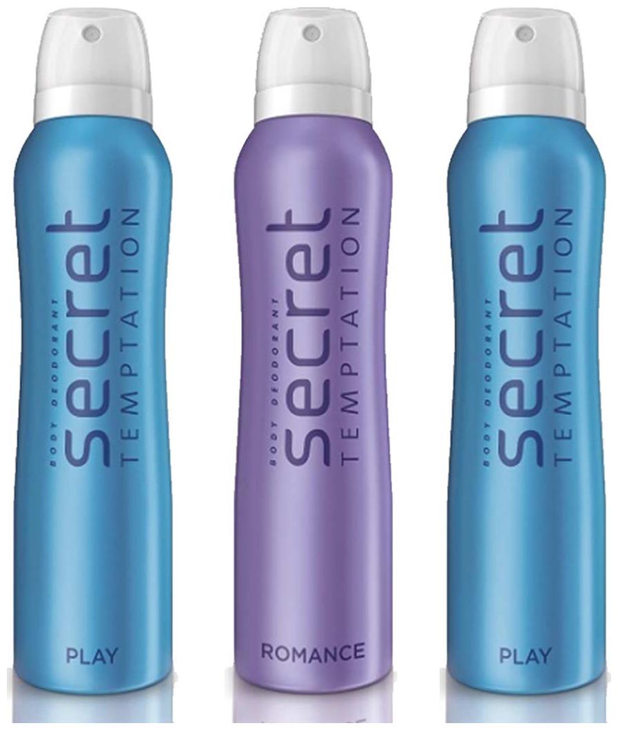 

Secret Temptation Play And Romance Deodorant For Women 150 ml (Pack Of 3)