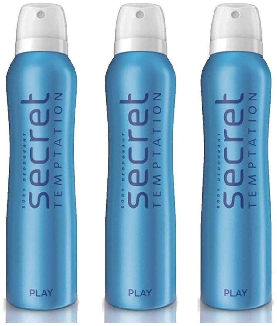 

Secret Temptation Play Deodorant For Women 150 ml (Pack Of 3)