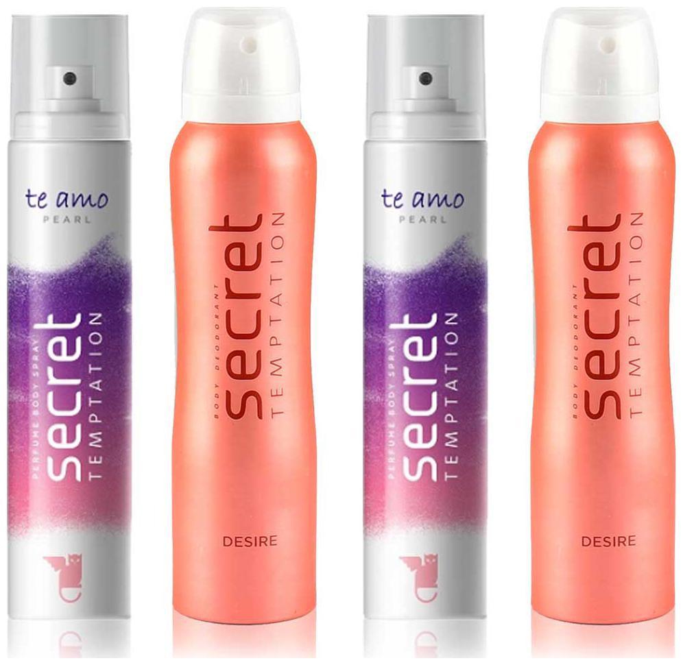 

Secret Temptation 2 Te Amo Pearl and 2 Desire Deodorant and Body Perfume for women (540 ml)