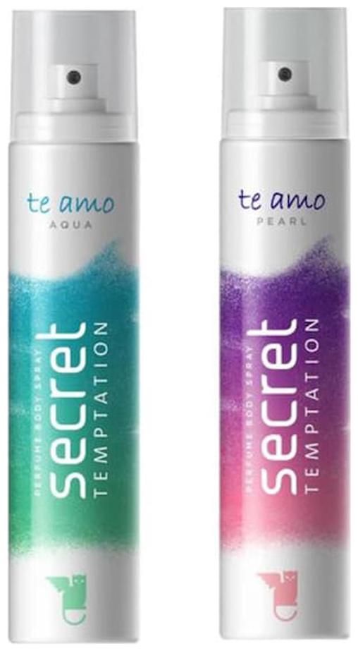 

Secret Temptation Te Amo Aqua And Pearl Combo Pack 2 Deodorant Spray - For Women (240 ml Pack of 2)