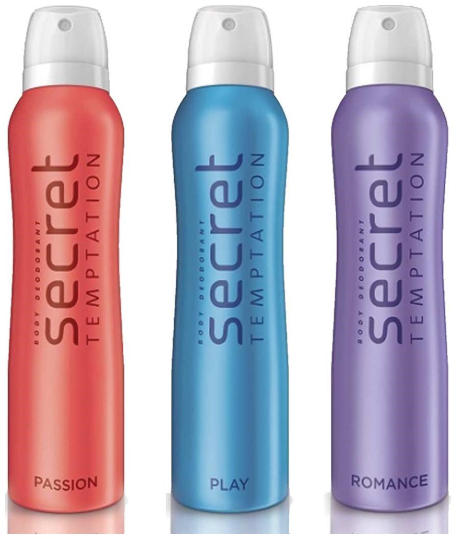 

Secret Temptation Passion Play Romance Deodorant (Pack Of 3)