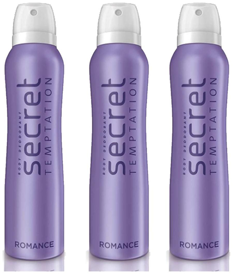 

Secret Temptation Romance Deodorant (Pack Of 3) 150 ml Each