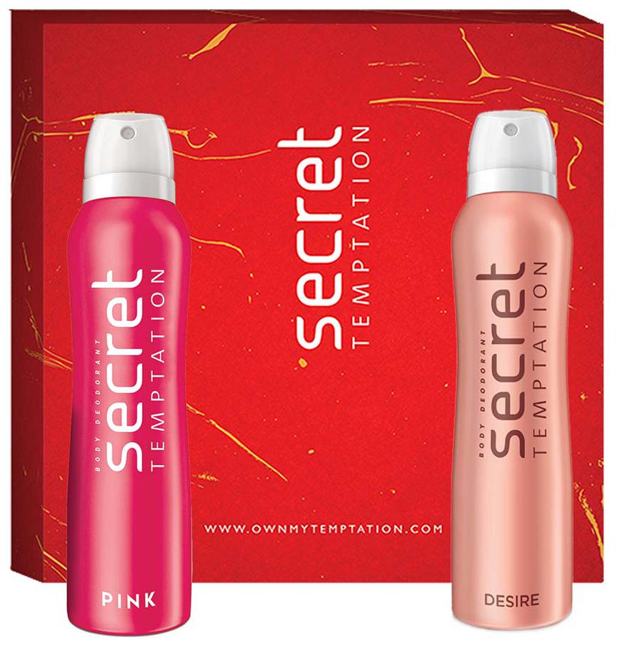 

Secret Temptation Gift Box with Desire and Pink Deodorant 150ml (Pack of 2)
