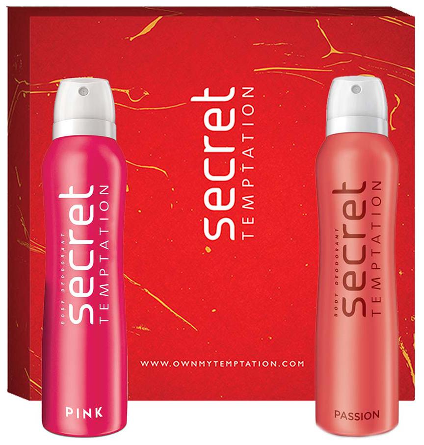 

Secret Temptation Gift Box with Passion and Pink Deodorant 150ml (Pack of 2)