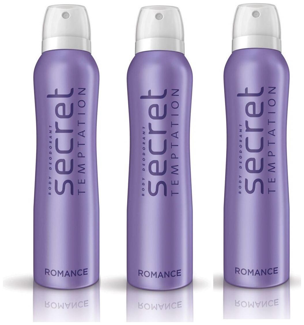 

Secret Temptation Romance Deodorant For Women 225 ml Each (Pack Of 3)