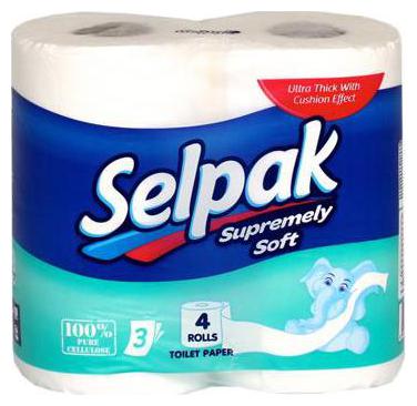 

Selpak Supremely Soft Toilet Roll Plain 3 ply 80 g