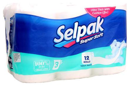 

Selpak Toilet Tissue Paper Roll 3Ply 12 Rolls