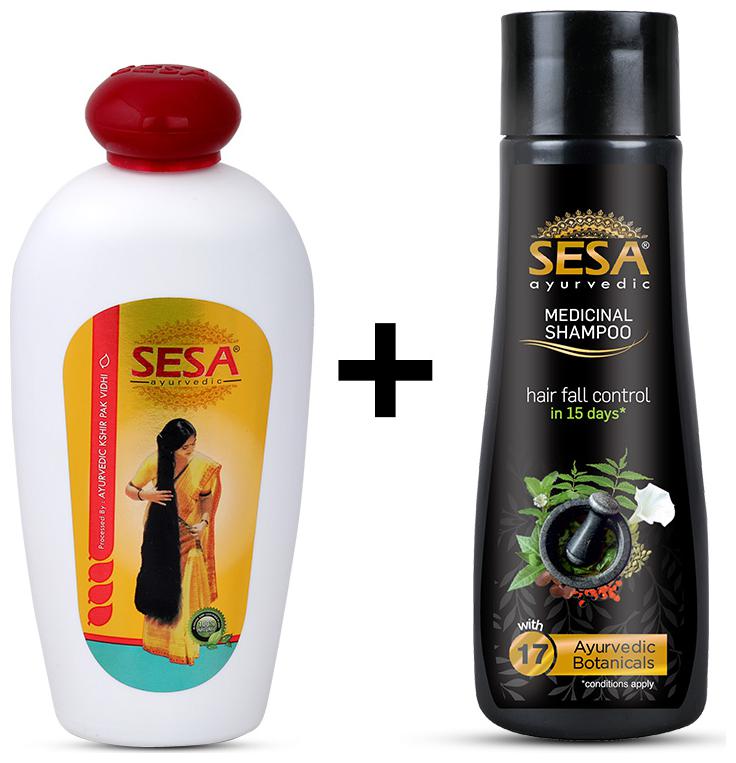 

Sesa Hair Care Shampoo 350 ml Hair Oil 200 ml (Pack of 2)
