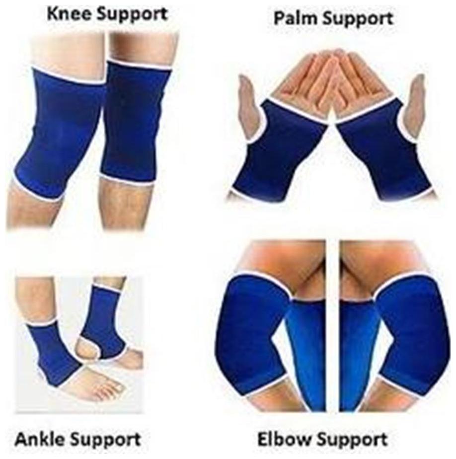 

Set of Ankle Palm Knee Elbow Support Gym Support