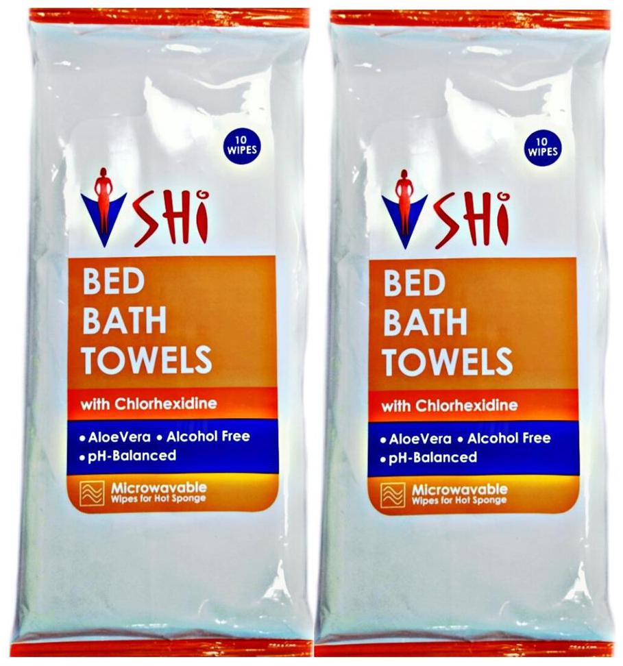 

SHI Bed Bath Towel With Chlorhexidine 10 wipes x 2 packets (20 pc)