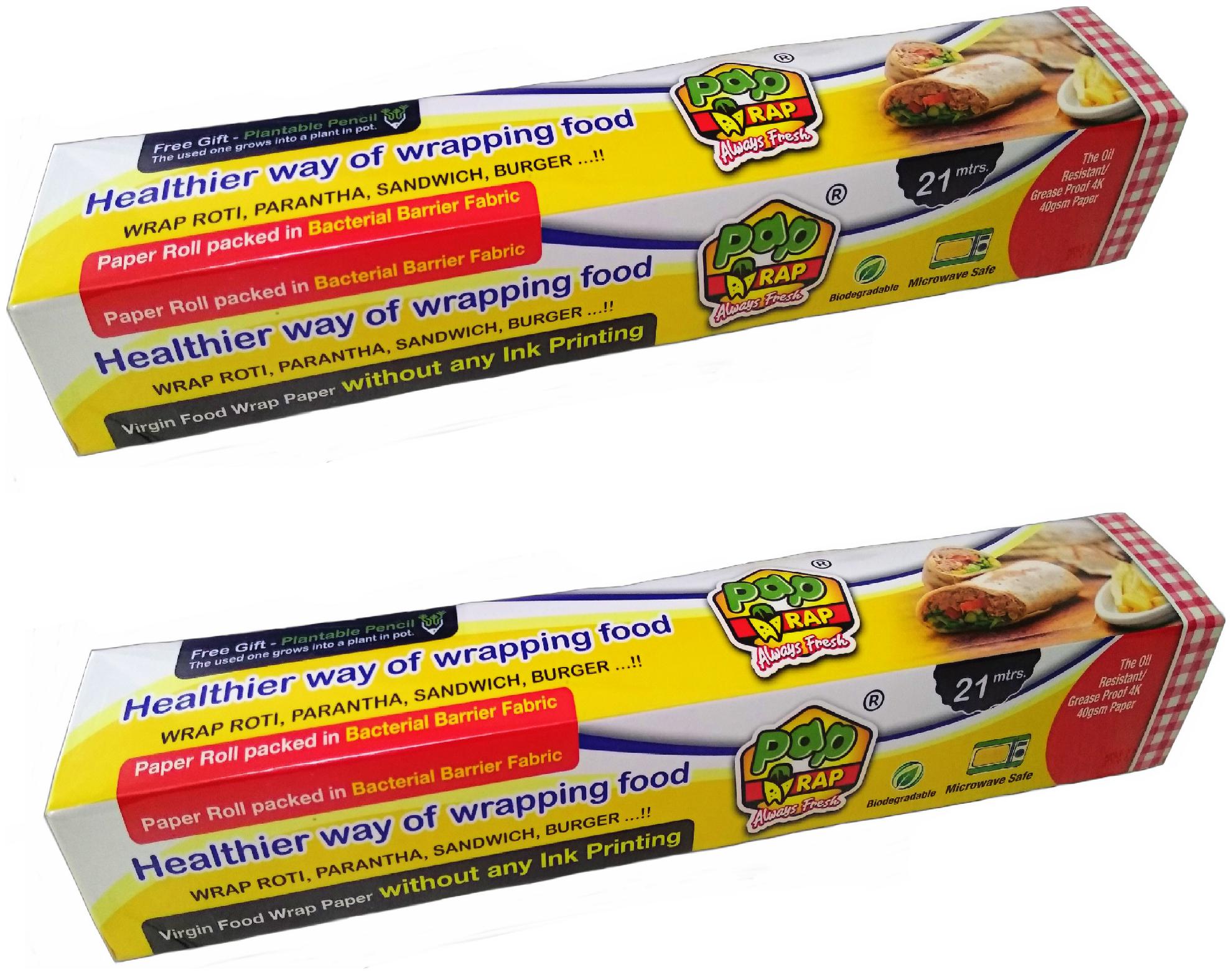 

SHI Pap Wrap Food Wrapping Paper Roll of 21 Mtrs (Pack of 2)