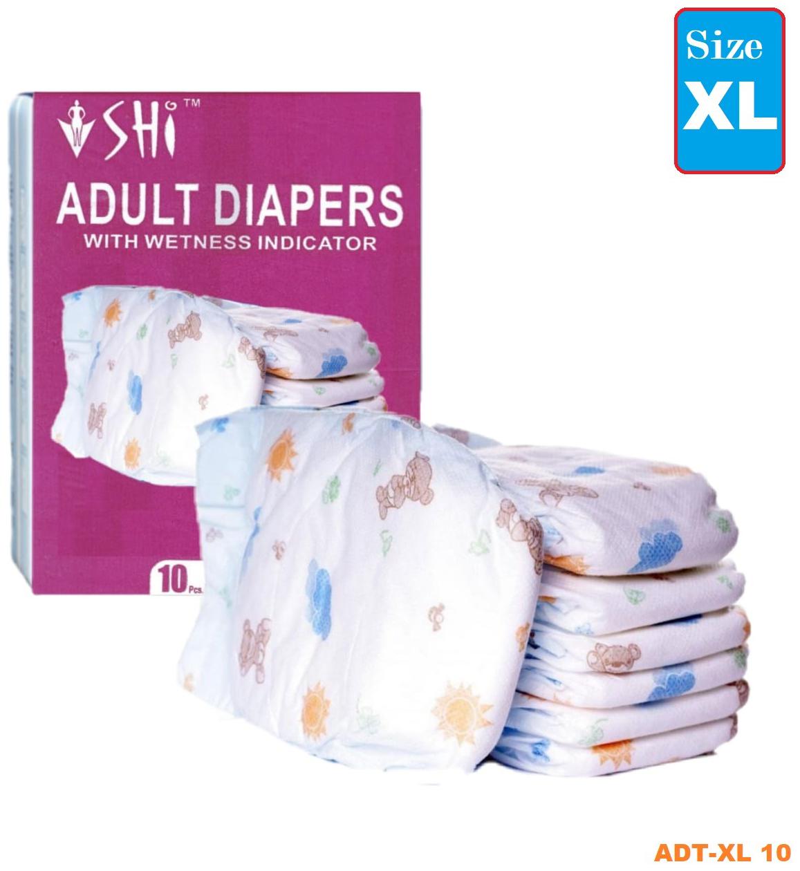 

SHI Super Soft Adult Diaper Extra Large Size 10 Diapers (Pack of 1)