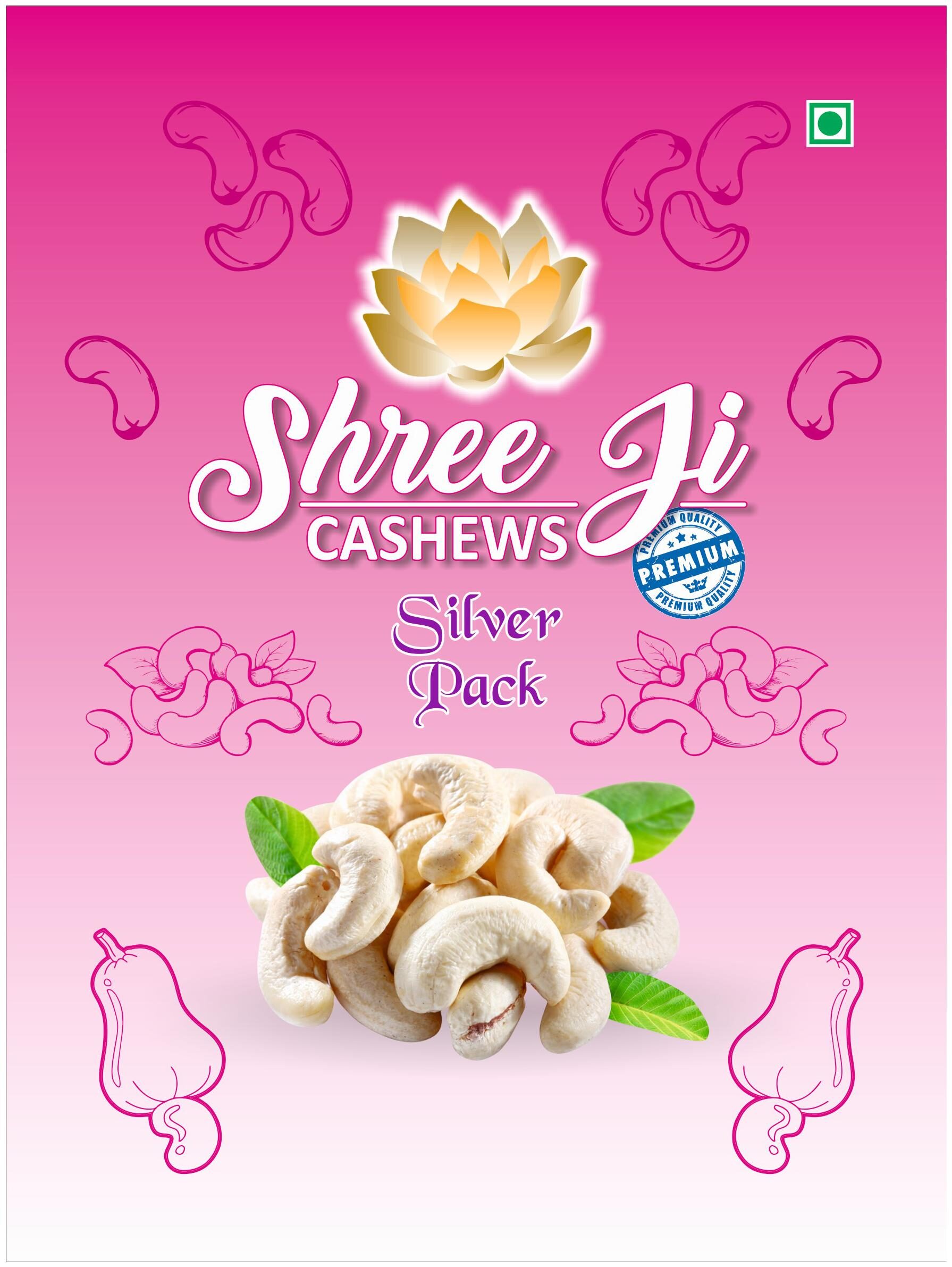 SHREE JI PREMIUM Cashew Nuts (W-400) - 250gm