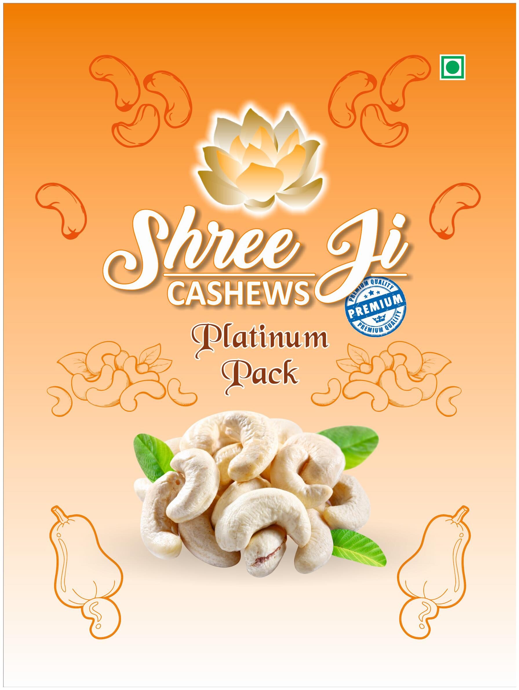 SHREE JI PREMIUM Cashew Nuts (W-150) - 250gm