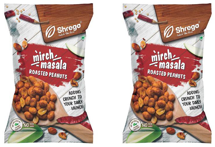 

Shrego Mirch Masala Roasted Peanuts Pack Of 2 (140 g X 2) 280 g