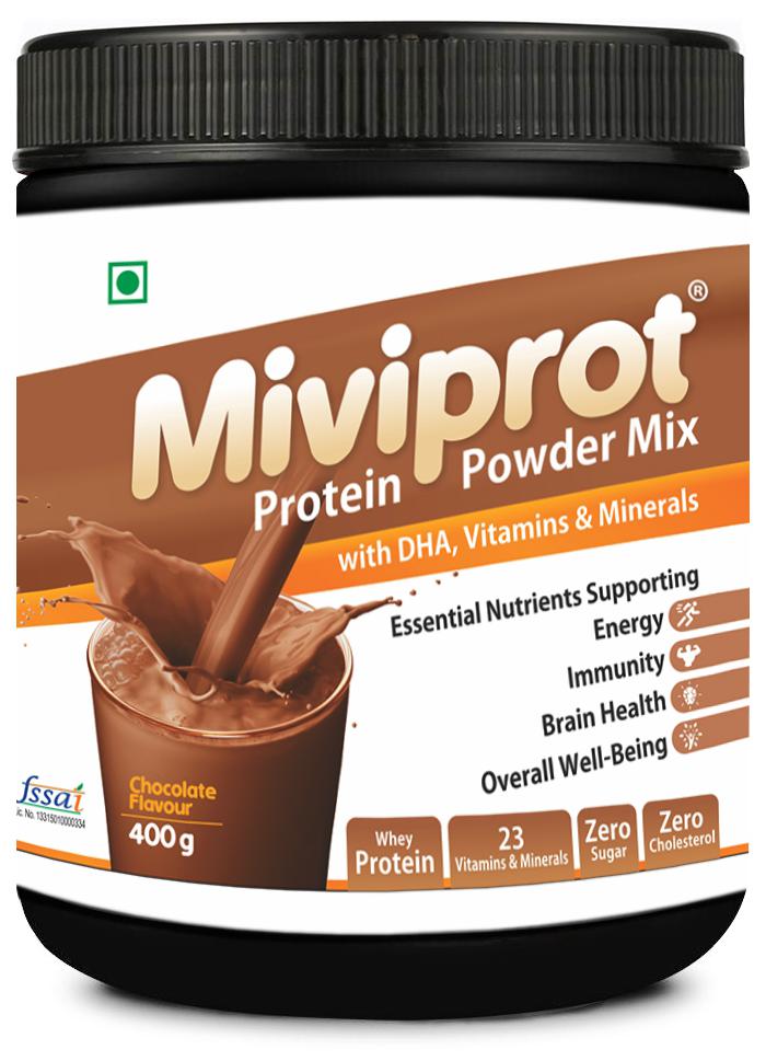 

Shrey s Miviprot Protein Powder with DHA Vitamins Minerals 400 g (Pack of 1)