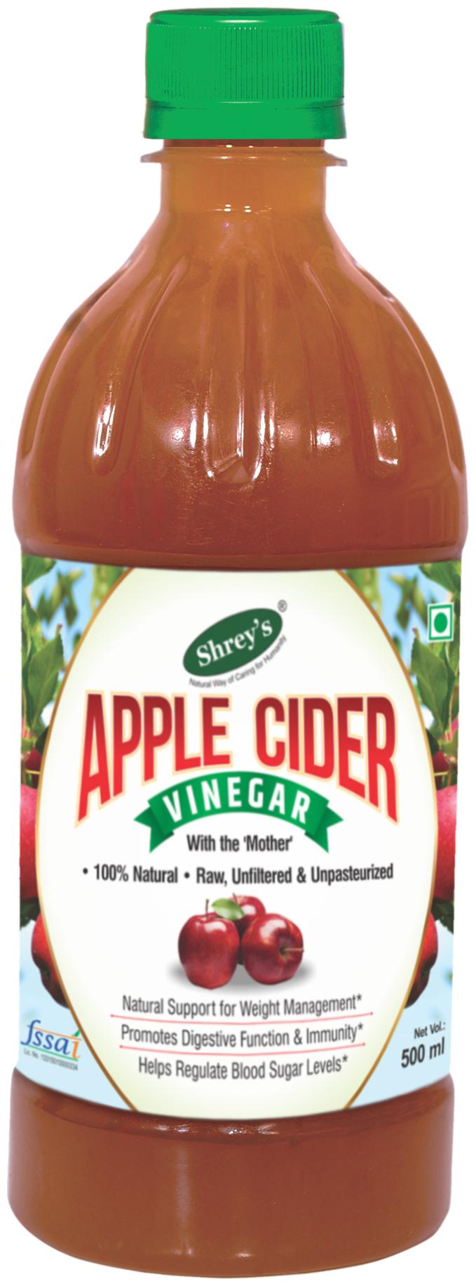 

Shrey s Natural Apple Cider Vinegar with Mother of Vinegar 500 ml (Pack of 1)