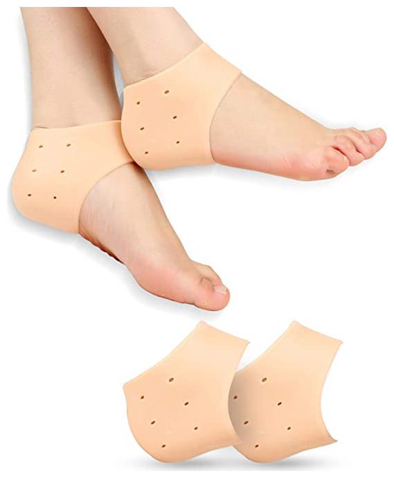 

Silicone Gel Heel Pad Socks for Pain Relief for Men and Women (Beige Free Size) - 1 Pair