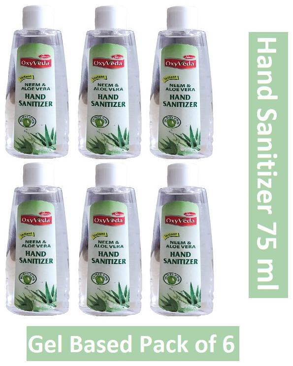 

Simco Oxyveda Aleovera Hand Sanitizer 75 ml each Pack of 6