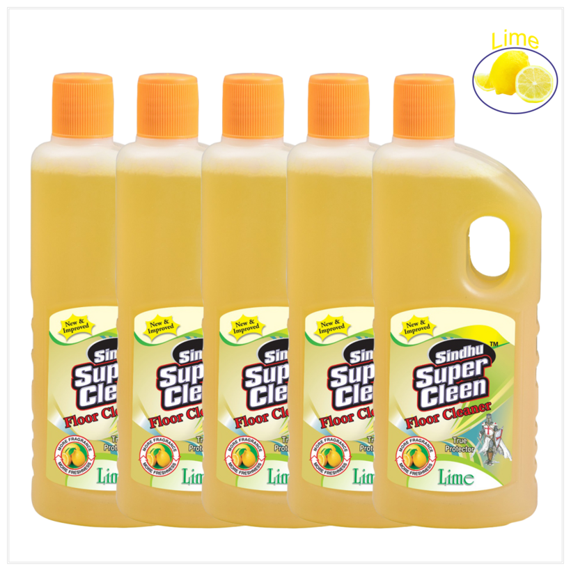

Sindhu Super Clean Floor Surface Tiles Cleaner (Lime) (Pack of 5 )2 5 L
