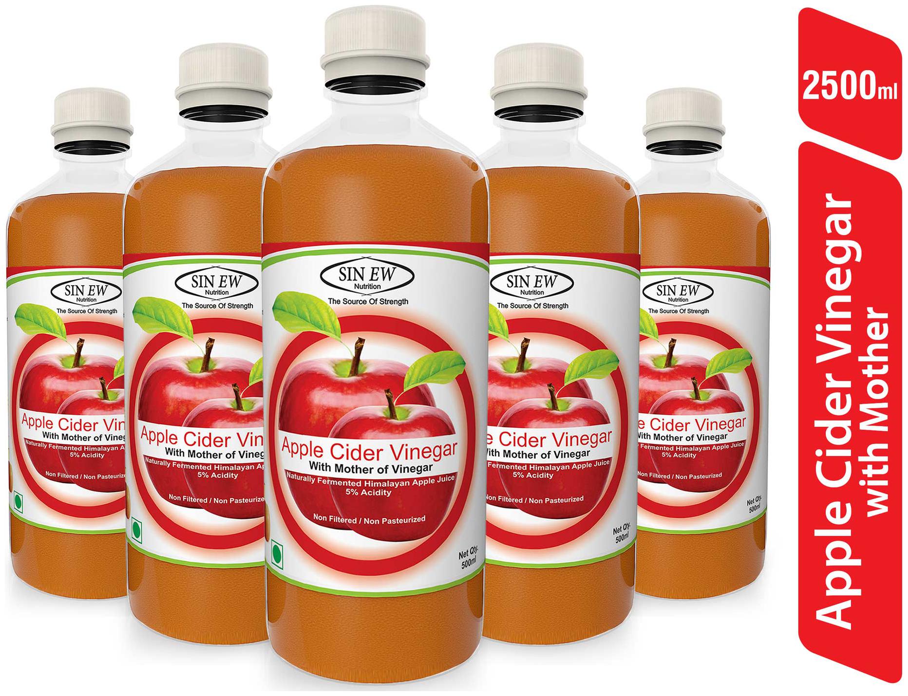 

Sinew Apple Cider Vinegar With Mother of Vinegar- 500 ml Pack of 5