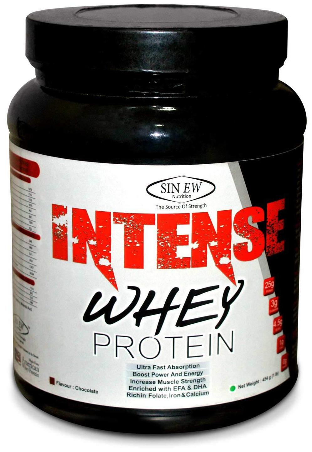 

Sinew Intense Whey Protein Chocolate 1 lb (454 g ) 25 g Of Protein Serve Rs 3 11 g Of Protein