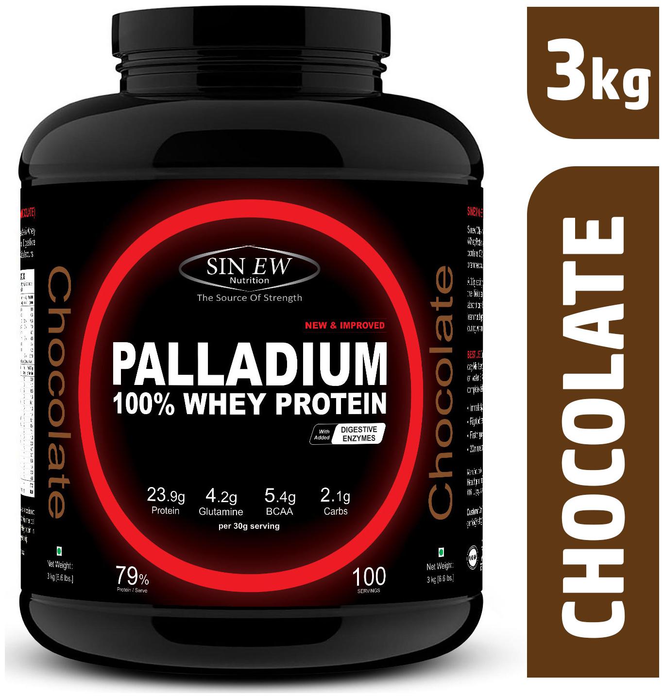 

Sinew Nutrition Palladium Whey Protein With Digestive Enzymes 3 kg (Chocolate)