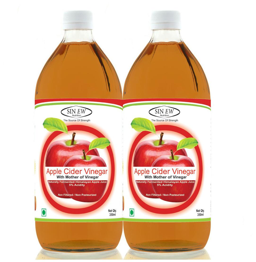 

Sinew Nutrition Raw Apple Cider Vinegar (Unfiltered Unpasteurised) With Strands of Mother 350 ml Pack of 2