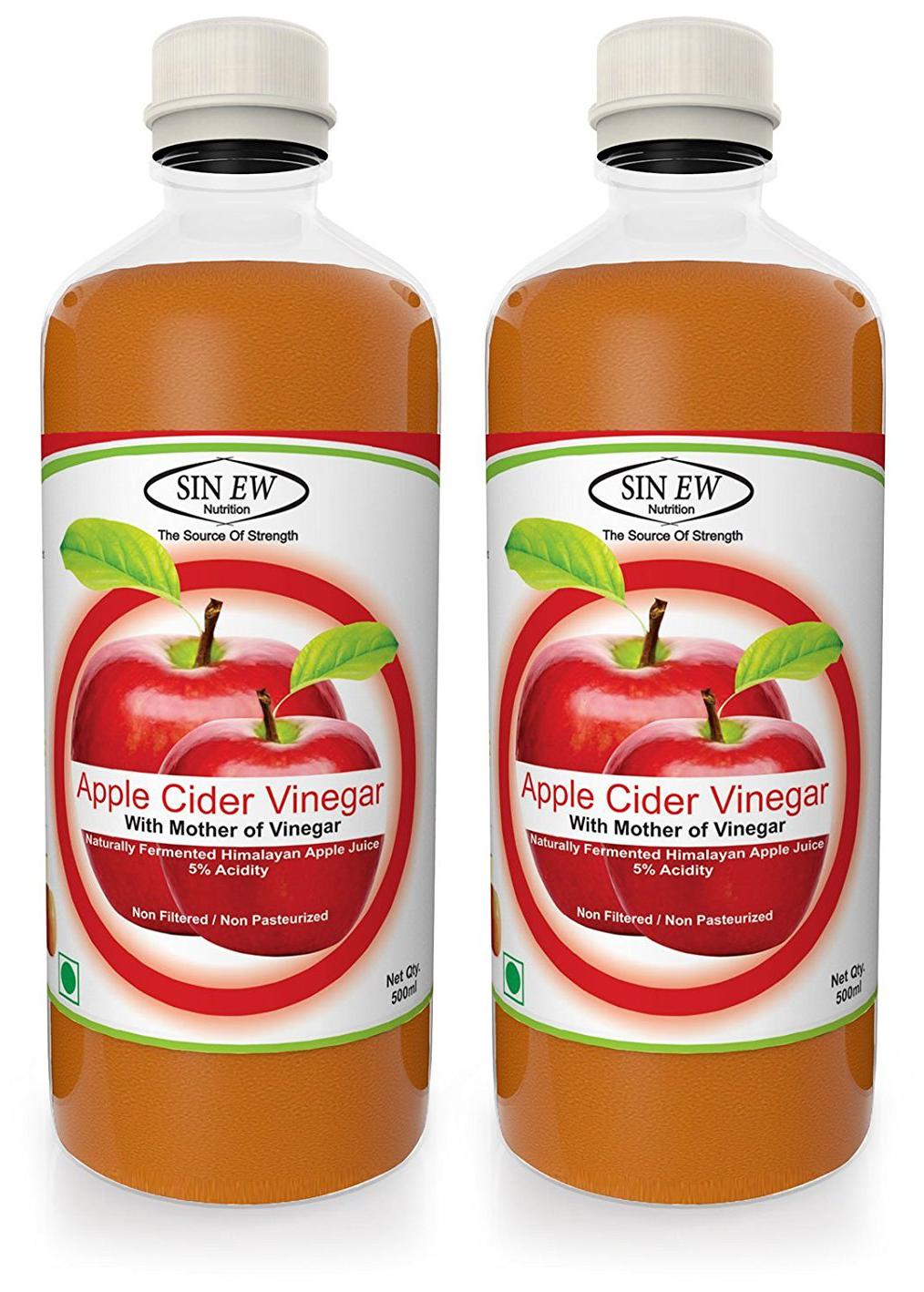 

Sinew Nutrition Apple Cider Vinegar With Mother of Vinegar- 500 ml (Pack of 2)