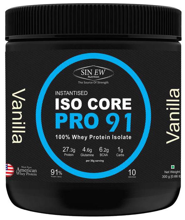 

Sinew Nutrition Isocore 91 Pro Whey Protein Flavor (Vanilla) 300 g