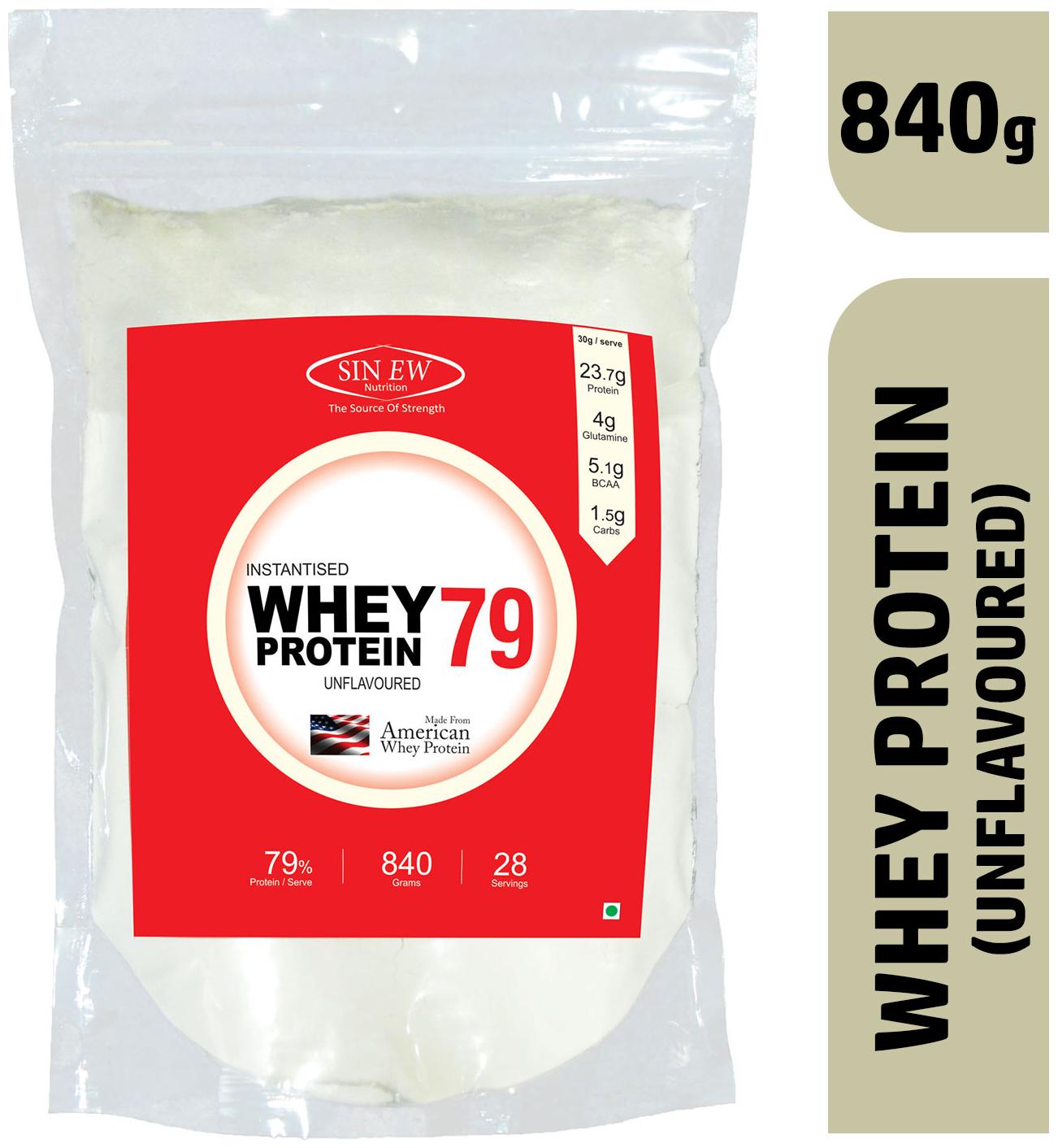 

Sinew Nutrition Instantised Whey Protein Concentrate 79 Raw Unflavoured 840 g (28 Servings) Supplement Powder