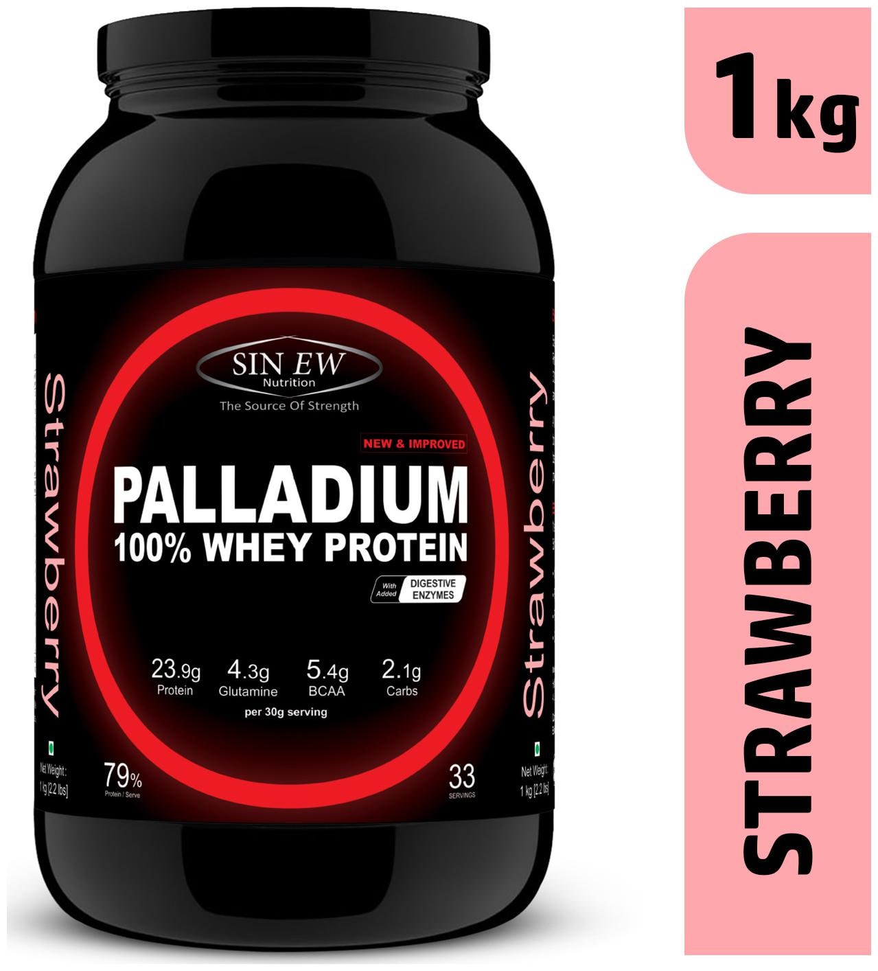 

Sinew Nutrition Palladium Whey Protein With Digestive Enzymes 1kg (Strawberry)