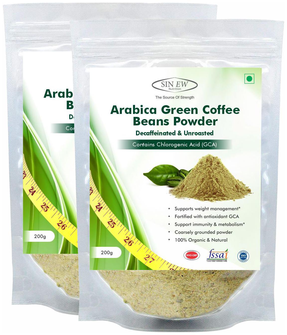 

Sinew Nutrition Green Coffee Beans Powder 400 g (200 g X 2 pc) For Weight Management