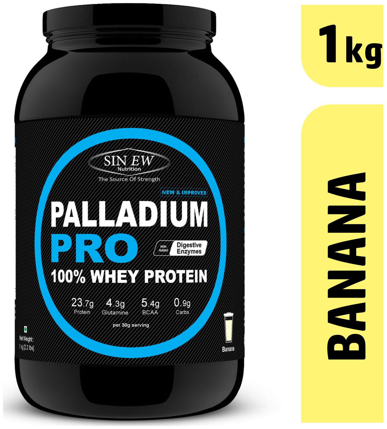 

Sinew Nutrition Palladium Pro Whey Protein With Digestive Enzymes 1 kg (Banana Flavour)
