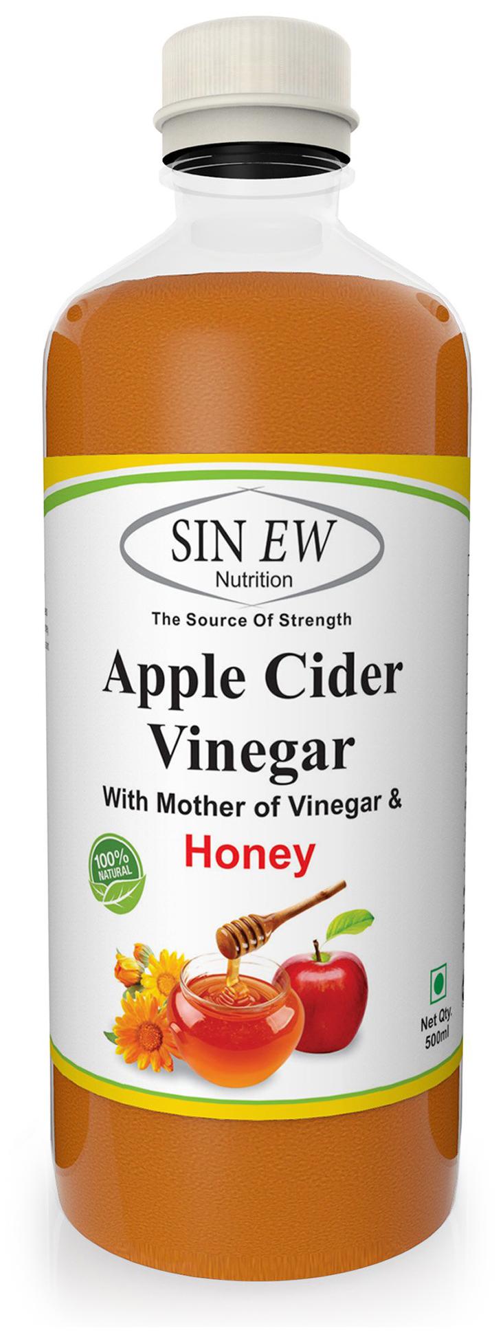 

Sinew Nutrition Raw Apple Cider Vinegar Mother And Honey 500 ml