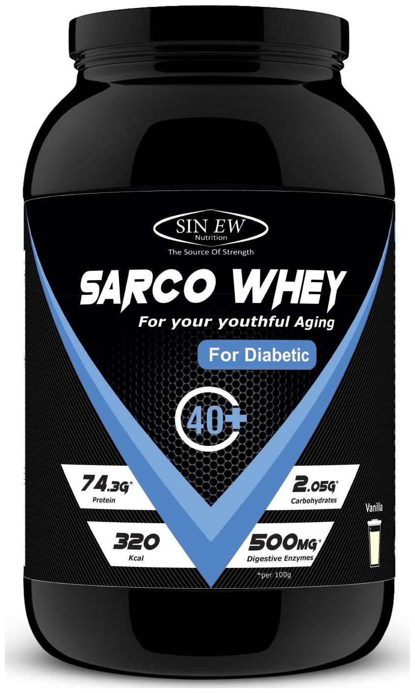 

Sinew Nutrition Sarco Whey Protein with Digestive Enzymes For Diabetic (Vanilla) 1 kg