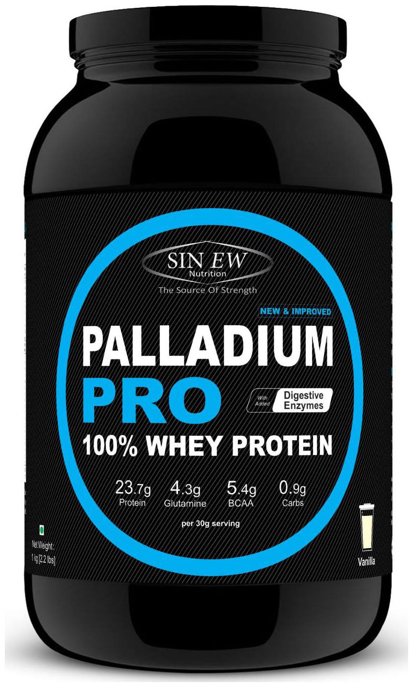 

Sinew Nutrition Palladium Pro Whey Protein With Digestive Enzymes 1 kg (Vanilla Flavour)