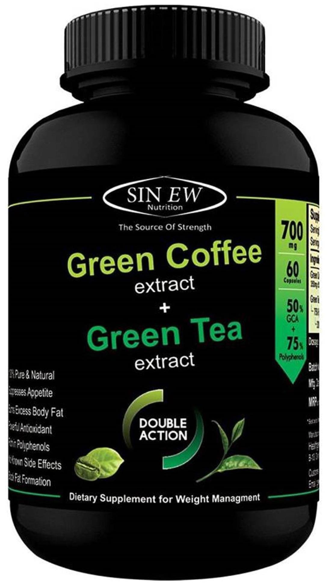 

Sinew Nutrition Green Tea And Green Coffee Extract 60 Caps