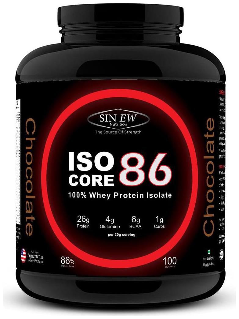 

Sinew Nutrition Isocore 86 Whey Protein Isolate 3 kg - Chocolate Flavour