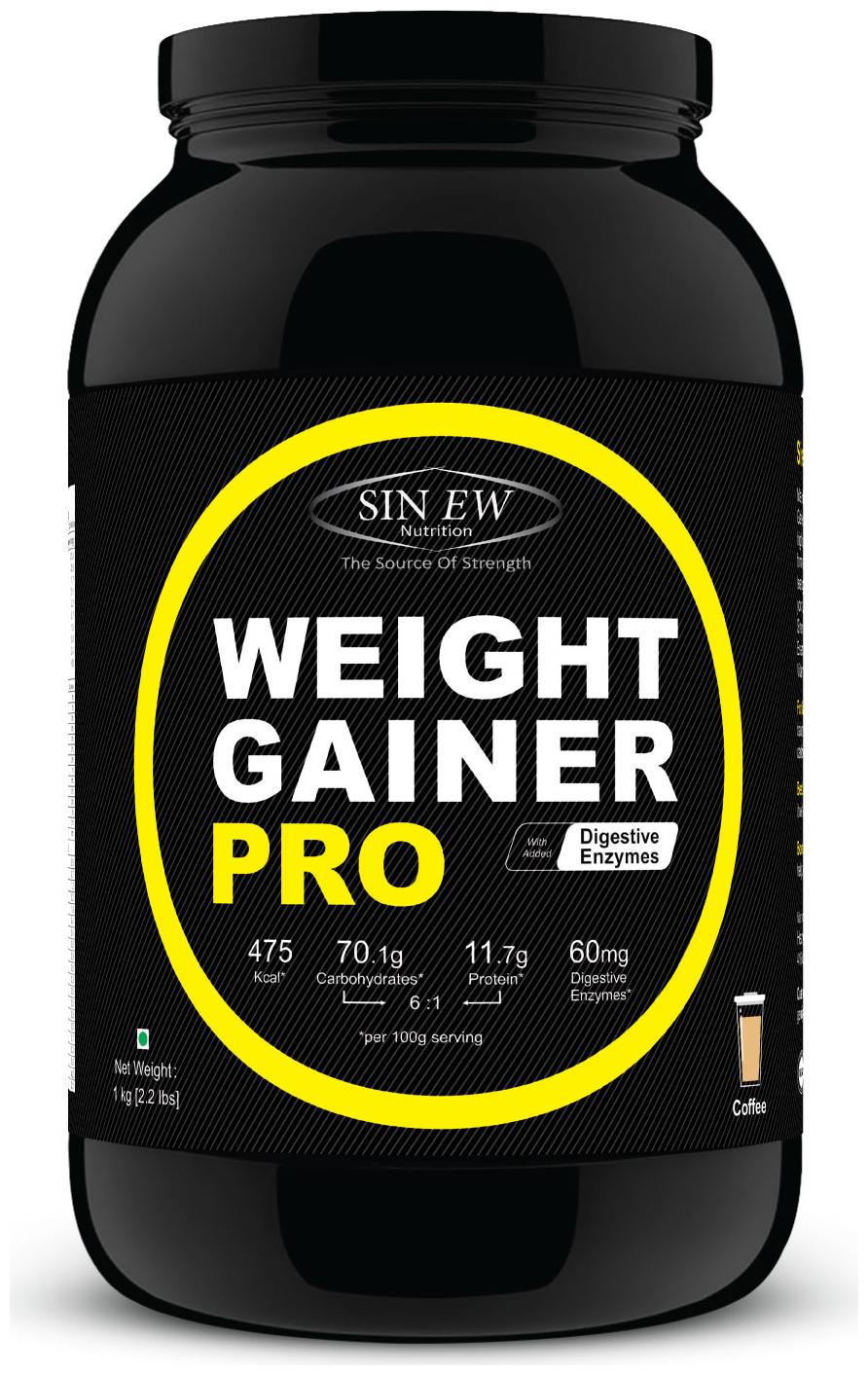 

Sinew Nutrition Weight Gainer Pro With Digestive Enzymes Coffee 1 kg