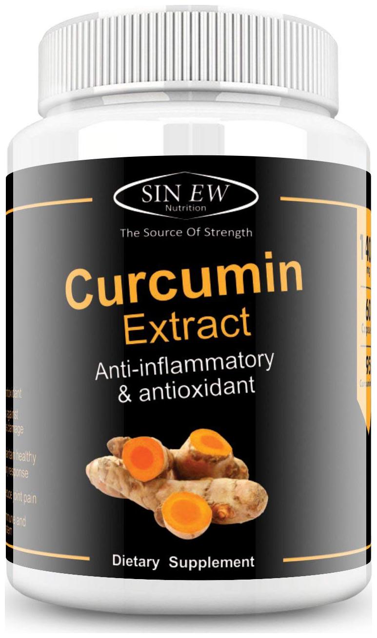 

Sinew Nutrition Organic Turmeric Curcumin Extract 60 Veg Capsules (1400 mg serve) 95 Curcuminoids