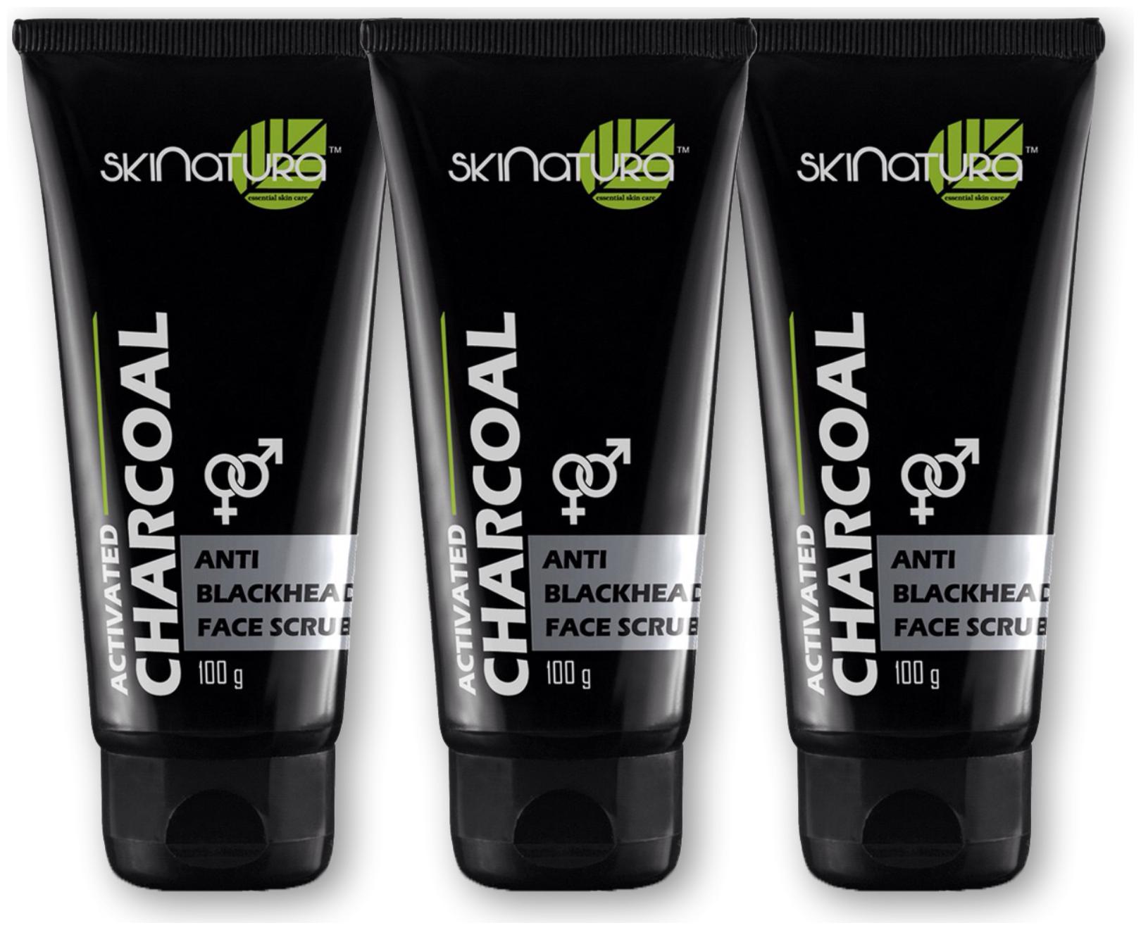 

Skinatura Activated Charcoal Anti Blackhead Face Scrub 100ml (Pack of 3)