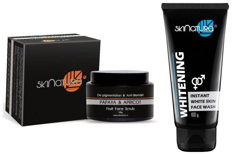 

Skinatura Papaya Appricot Fruit Face Scrub Instant Whitening Face Wash with Cool Menthol Face Wash (Pack of 2) 100g 100g