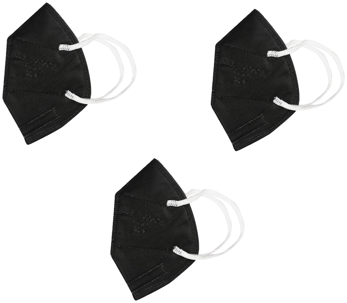 

SKITTER Face Mask with Earlop (Black) (Pack Of 3)