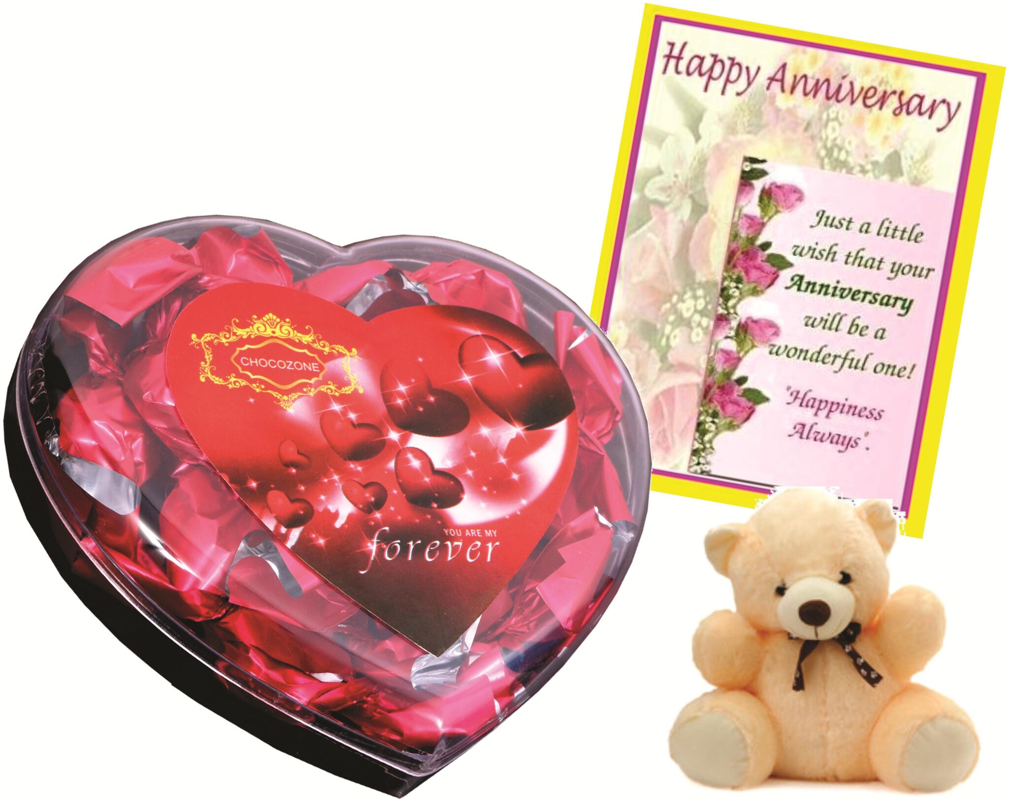 

Skylofts Chocolate Valentine s Heart Box with a cute teddy an anniversary card