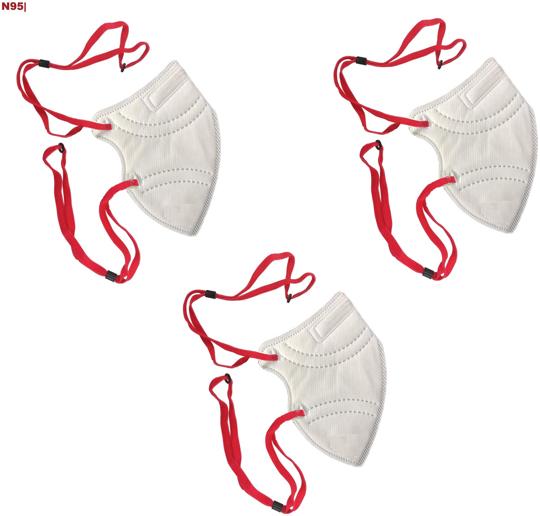 

Skywall Divine N95 Anti Pollution Face Mask 5 Layer With Adjustable Head Loop Butterfly(Without Valve Respirator) White Pack of 3