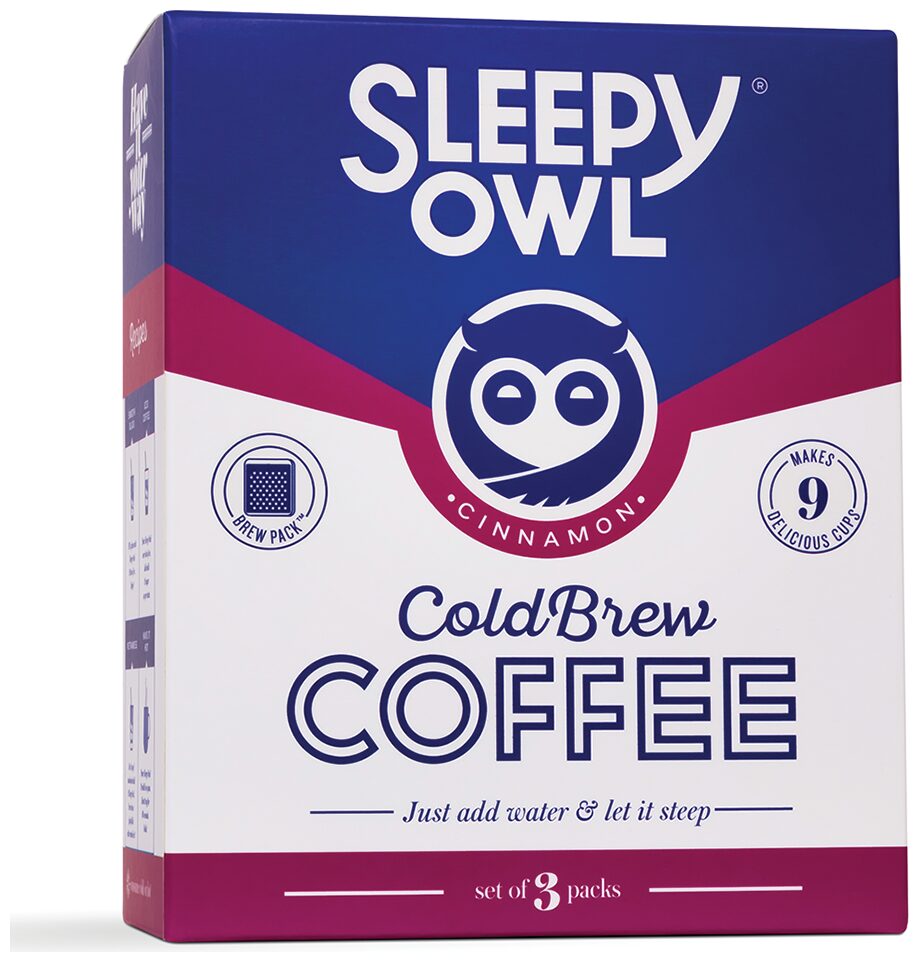 

Sleepy Owl Cold Brew Coffee - Cinnamon (Pack of 3) - Makes 9 Cups