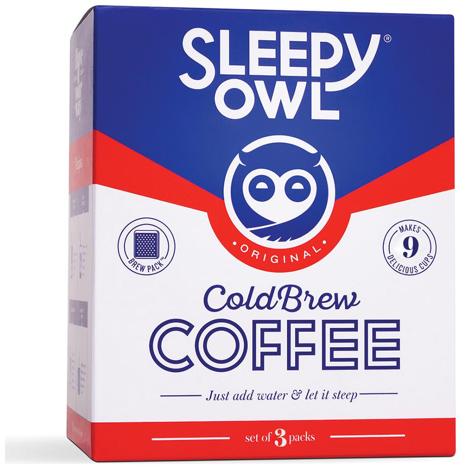 

Sleepy Owl Cold Brew Coffee - Original (Pack of 3) - Makes 9 Cups