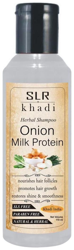 

SLR Herbal Onion Milk Protein Ayurvedic Shampoo For Nourishes Hair Follicles Promotes Hair Growth (110 ml)