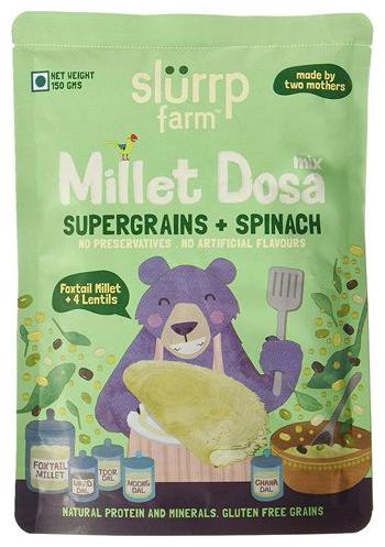 

Slurrp Farm Millet Dosa Mix - Supergrains Spinach 150 g